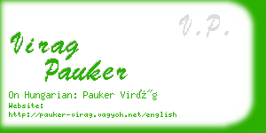 virag pauker business card